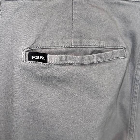 RSQ 38x30 Chino Straight Flat Front Light Gray Casual Work Trousers Pants - Picture 8 of 12